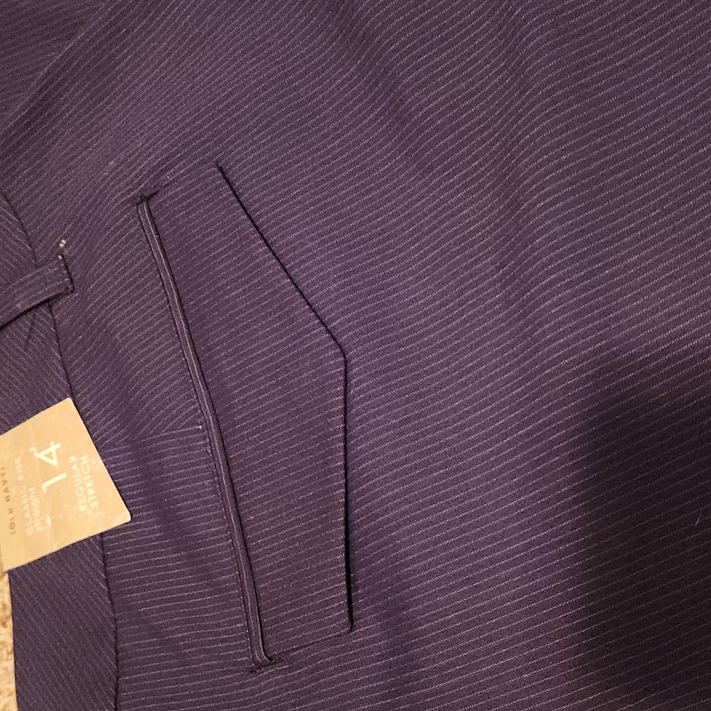 NWT Old Navy Black With Lighter Pinstripe Pants womans Size 14 - Picture 7 of 9